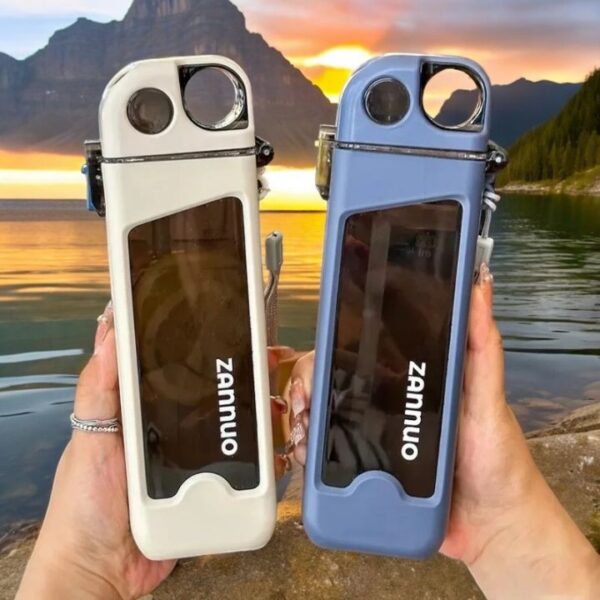 350ml Leak-Proof Sports Bottle with Lockable Lid & Measurements - Image 2