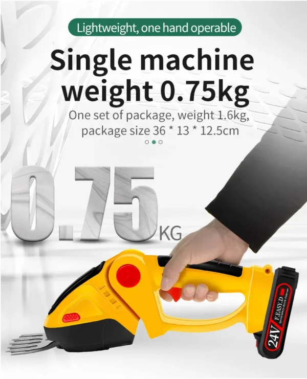Mini Cordless Electric Hedge Shears – Handheld Grass Trimmer with Lithium Battery - Image 5