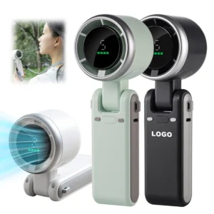"2025 Foldable Brushless Mini Fan with 5 Speeds and Rechargeable Battery